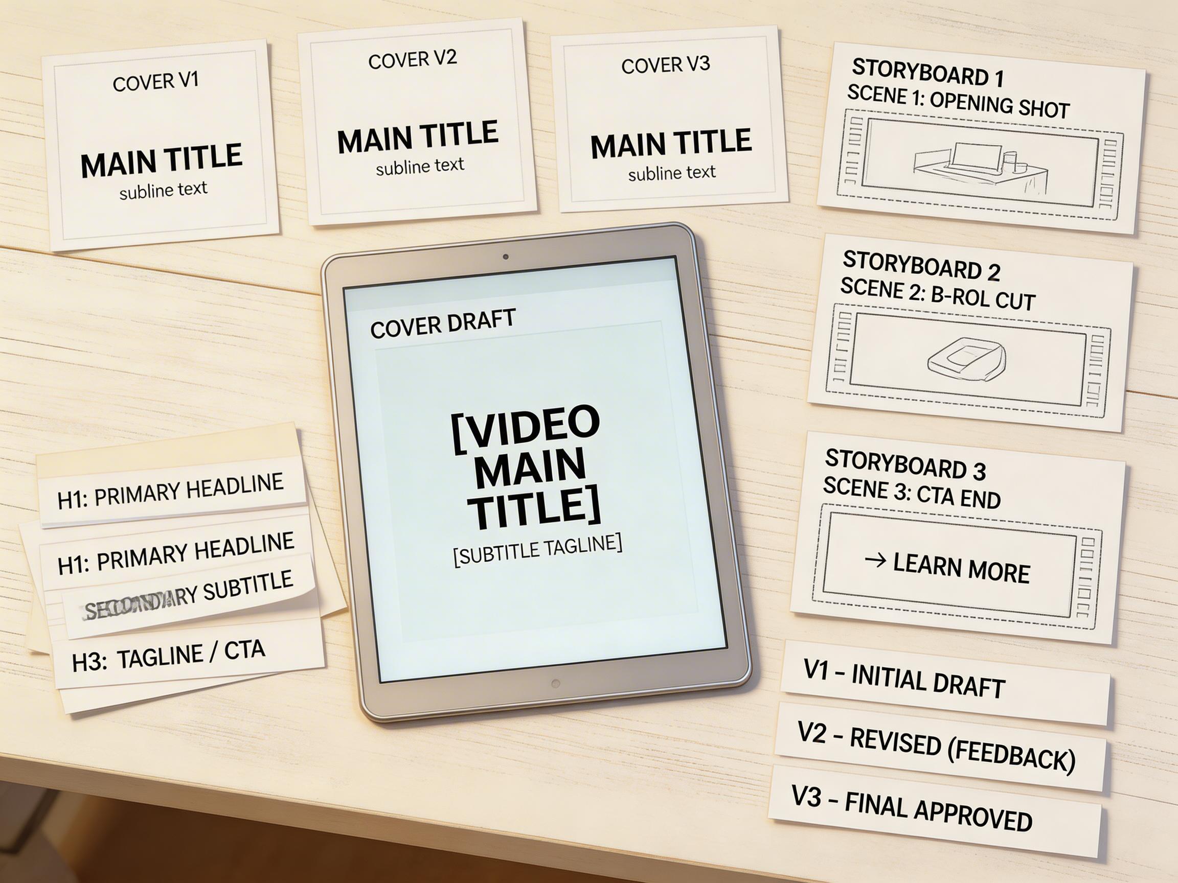 短视频脚本与封面模板配图